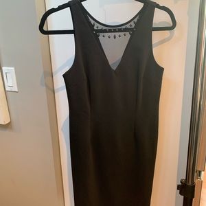 Philosophy black dress W/ mesh and sequence on top